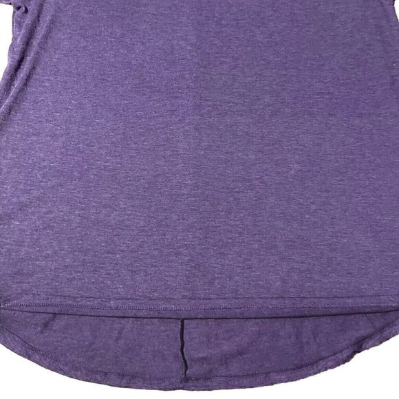 NAIF Women’s Sz XXL Purple Blouse Top Short Tie Sleeves Shirt Plus Size 2XL - Picture 3 of 13